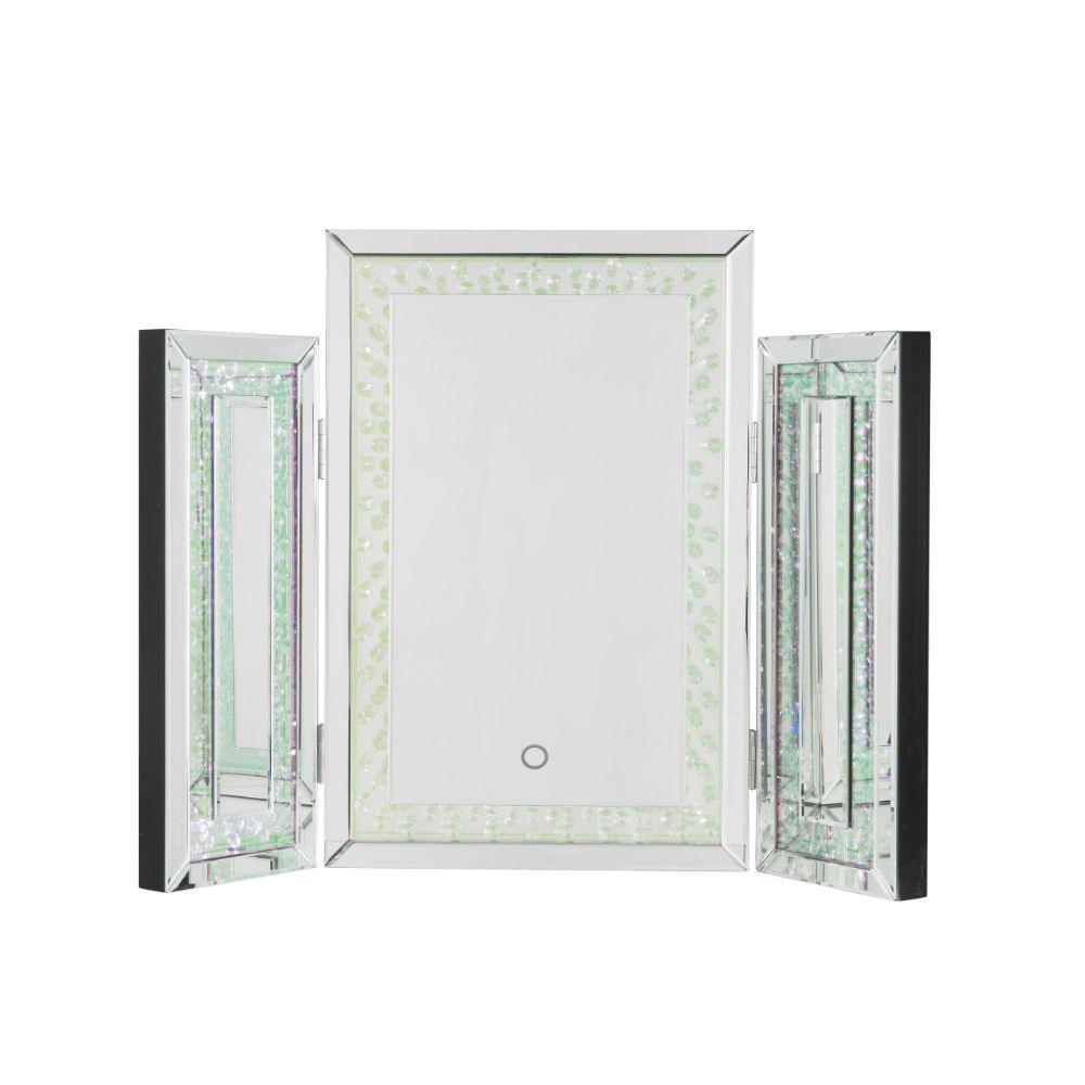 ACME Nysa Accent Decor w/LED, Mirrored & Faux Crystals FredCo