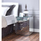 ACME Nysa Accent Table, Mirrored & Faux Crystals FredCo