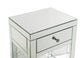 ACME Nysa Accent Table, Mirrored & Faux Crystals Inlay FredCo