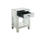 ACME Nysa Accent Table, Mirrored & Faux Crystals Inlay FredCo