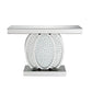 ACME Nysa Console Table, Mirrored & Faux Crystals 90320 FredCo