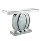 ACME Nysa Console Table, Mirrored & Faux Crystals 90320 FredCo