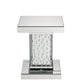 ACME Nysa End Table, Mirrored & Faux Crystals FredCo