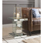 ACME Nysa End Table, Mirrored & Faux Crystals FredCo