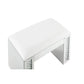 ACME Nysa Vanity Stool, Ivory PU, Mirrored & Faux Crystals FredCo