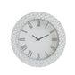 ACME Nysa Wall Clock, Mirrored & Faux Crystals FredCo