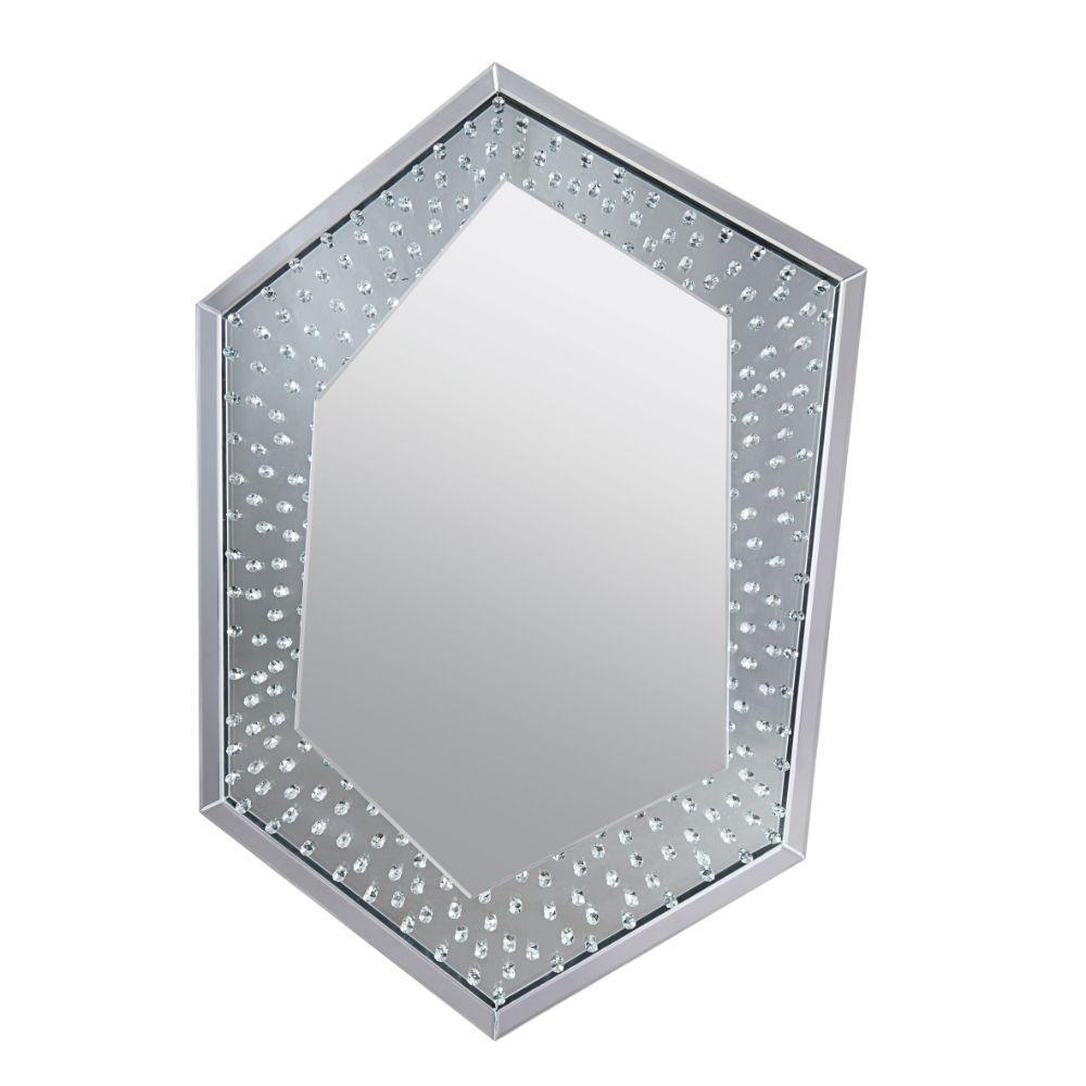 ACME Nysa Wall Decor, Mirrored & Faux Crystals FredCo
