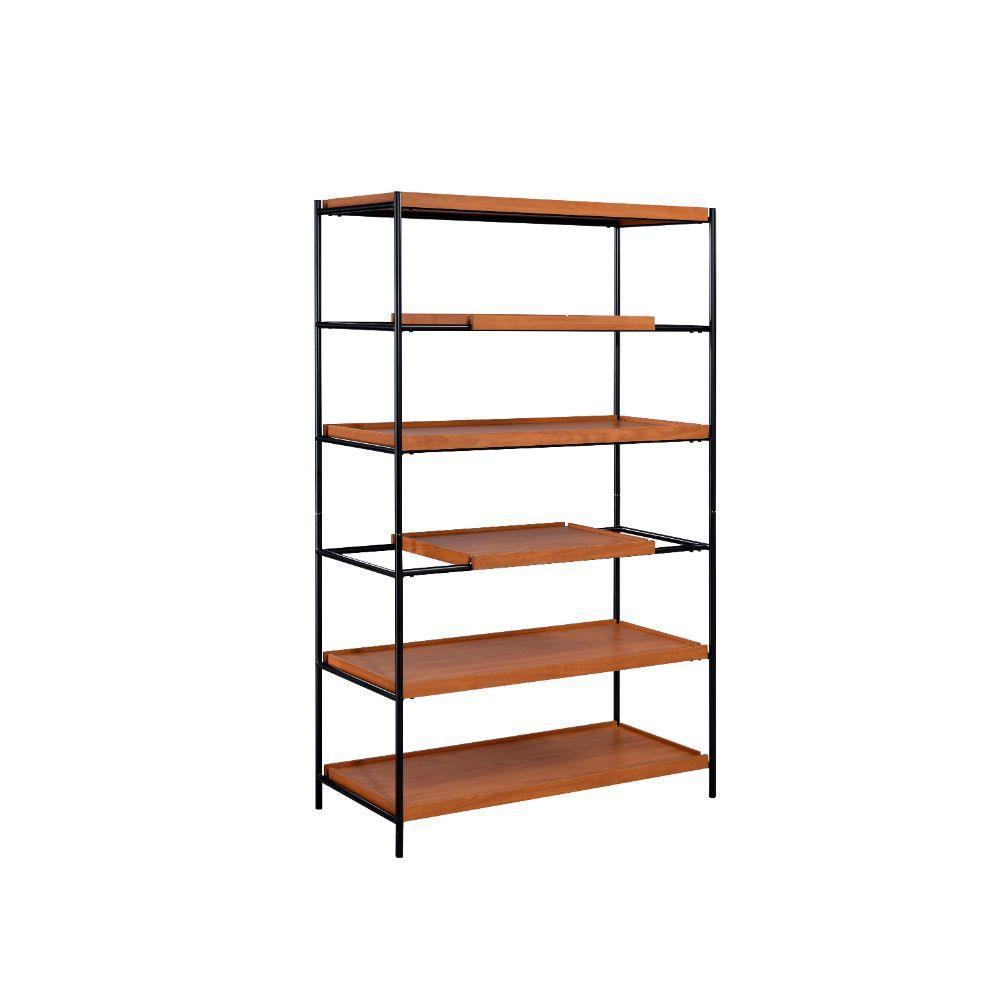 ACME Oaken Bookshelf, Honey Oak & Black FredCo