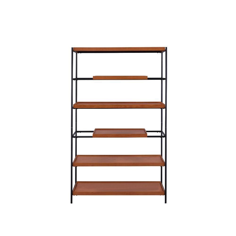 ACME Oaken Bookshelf, Honey Oak & Black FredCo