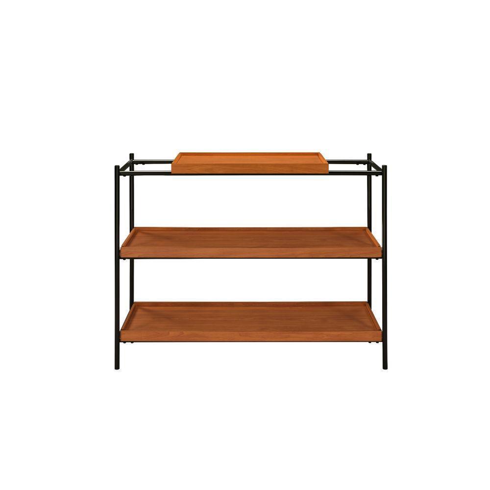 ACME Oaken Sofa Table, Honey Oak & Black FredCo