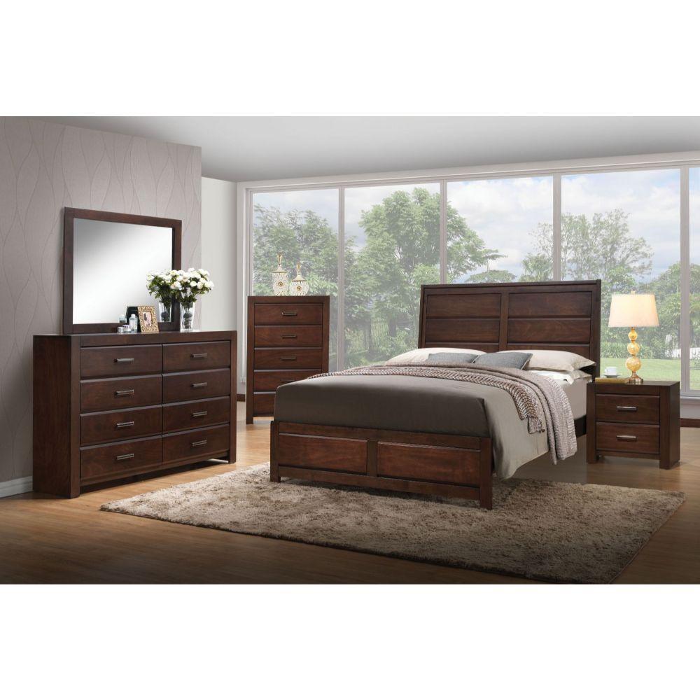 ACME Oberreit Queen Bed, Walnut 25790Q FredCo