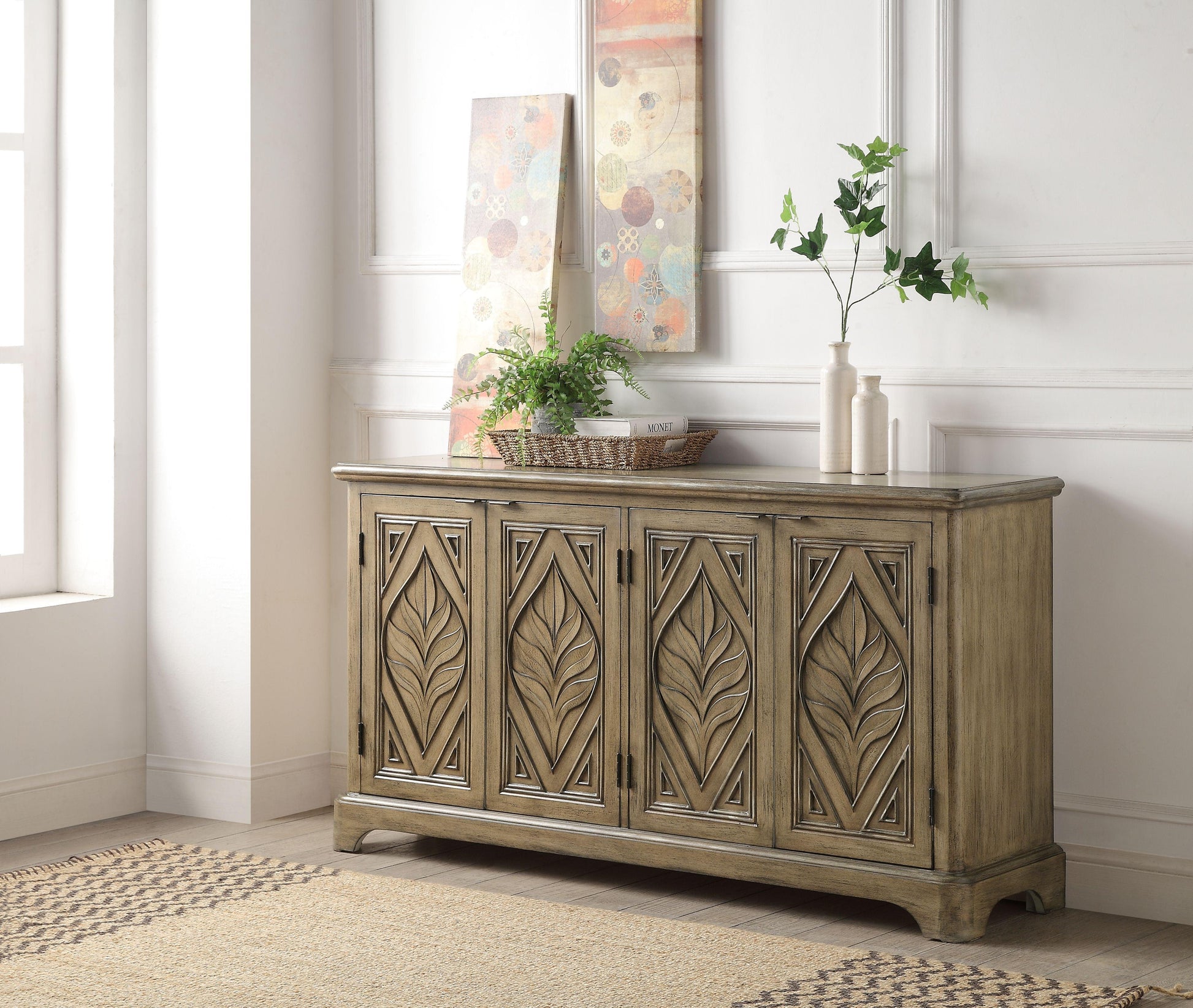 ACME Orana Console Table, Oak Finish FredCo