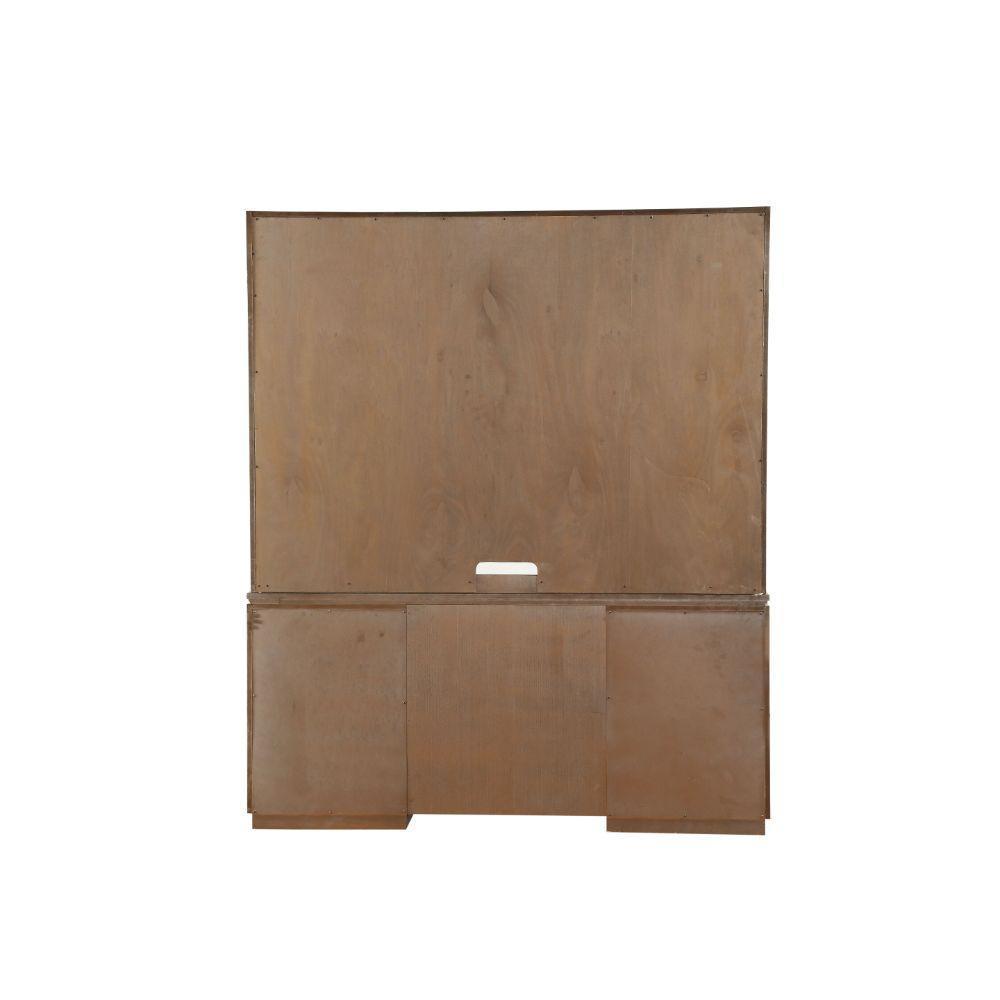 ACME Orianne Computer Desk & Hutch, Antique Gold 93790 FredCo