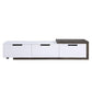 ACME Orion TV Stand, White High Gloss & Rustic Oak FredCo