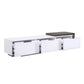 ACME Orion TV Stand, White High Gloss & Rustic Oak FredCo