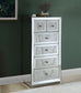 ACME Ornat Cabinet, Mirrored & Faux Diamonds Inlay FredCo