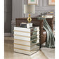 ACME Osma End Table, Mirrored & Gold FredCo
