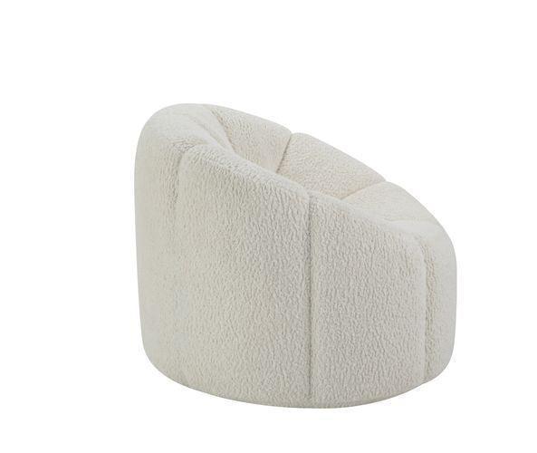 ACME Osmash Chair w/Swivel, White Teddy Sherpa FredCo
