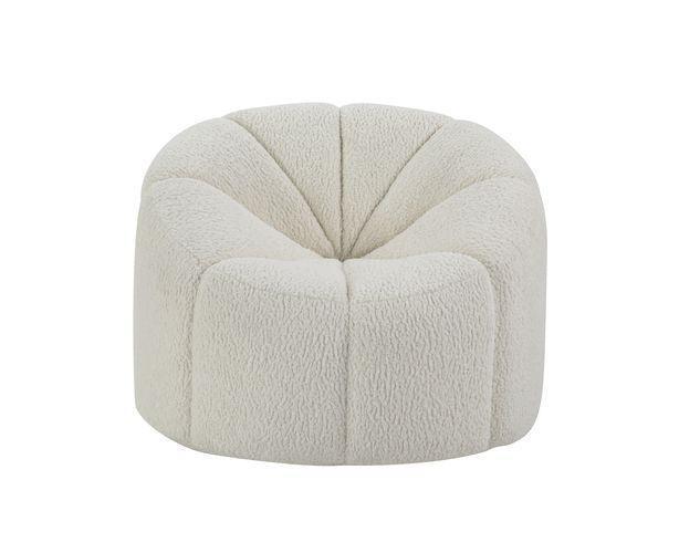 ACME Osmash Chair w/Swivel, White Teddy Sherpa FredCo