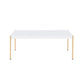 ACME Otrac Coffee Table, White & Gold Finish FredCo