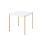 ACME Otrac End Table, White & Gold Finish FredCo