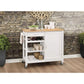 ACME Ottawa Kitchen Cart, Natural & White FredCo