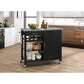 ACME Ottawa Kitchen Cart, Stainless Steel & Black FredCo