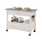 ACME Ottawa Kitchen Cart, Stainless Steel & White FredCo