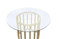ACME Pacheco Dining Table, Clear Glass Top & Gold Finish FredCo