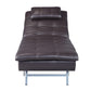 ACME Padilla Chaise Lounge w/Pillow & USB Port, Brown Fabric FredCo