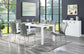 ACME Pagan Side Chair (Set-2), Gray PU & Chrome Finish FredCo