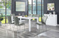 ACME Pagan Side Chair (Set-2), Gray PU & Chrome Finish FredCo