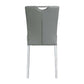 ACME Pagan Side Chair (Set-2), Gray PU & Chrome Finish FredCo