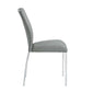ACME Pagan Side Chair (Set-2), Gray PU & Chrome Finish FredCo