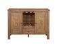 ACME Pascaline Server, Gray Fabric, Rustic Brown & Oak Finish FredCo