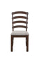 ACME Pascaline Side Chair (Set-2), Gray Fabric, Rustic Brown & Oak Finish FredCo