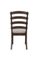 ACME Pascaline Side Chair (Set-2), Gray Fabric, Rustic Brown & Oak Finish FredCo
