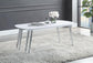 ACME Patina Coffee Table, White & Chrome Finish FredCo