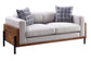 ACME Pelton Loveseat w/Pillows, Fabric & Walnut FredCo