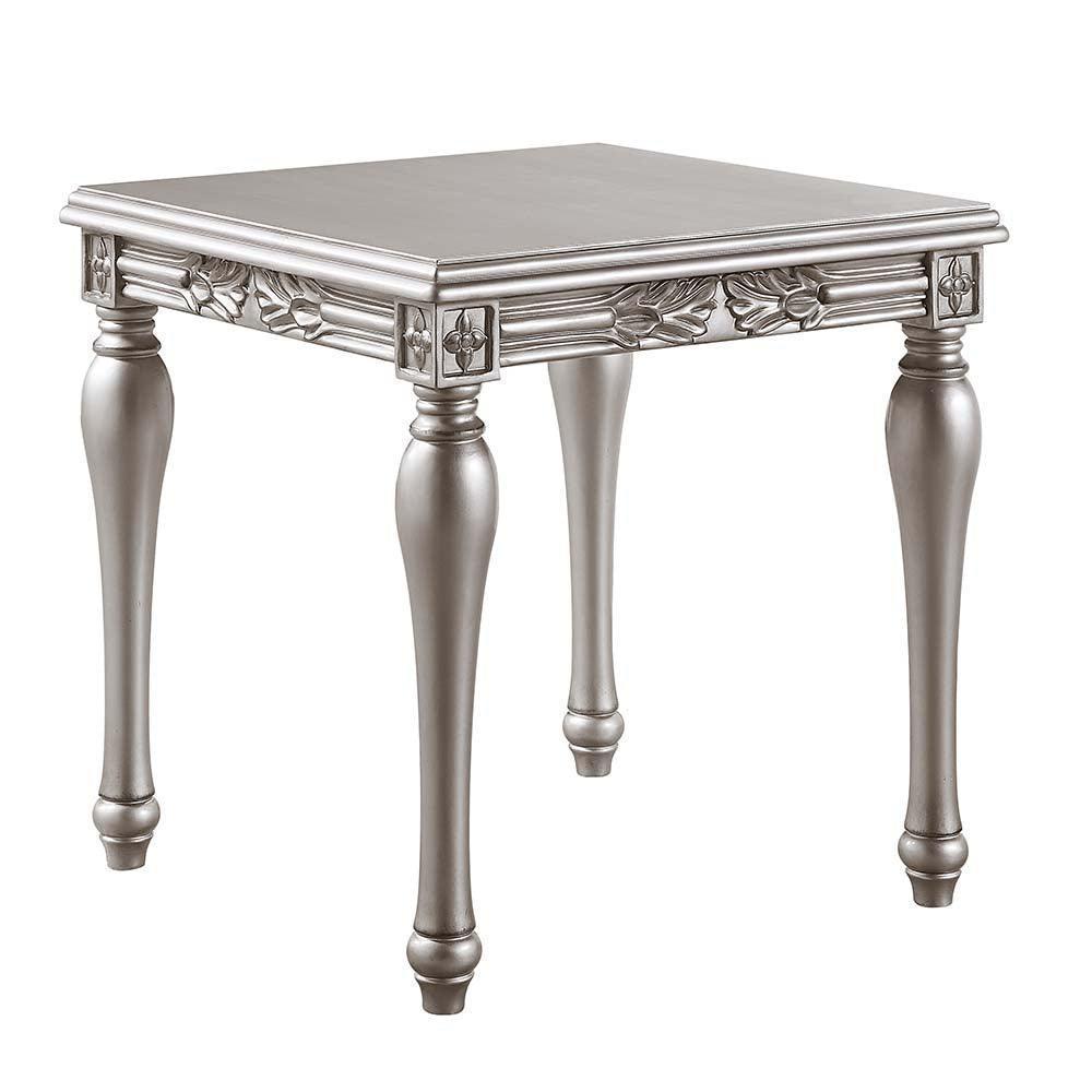 ACME Pelumi End Table , Platinum Finish FredCo