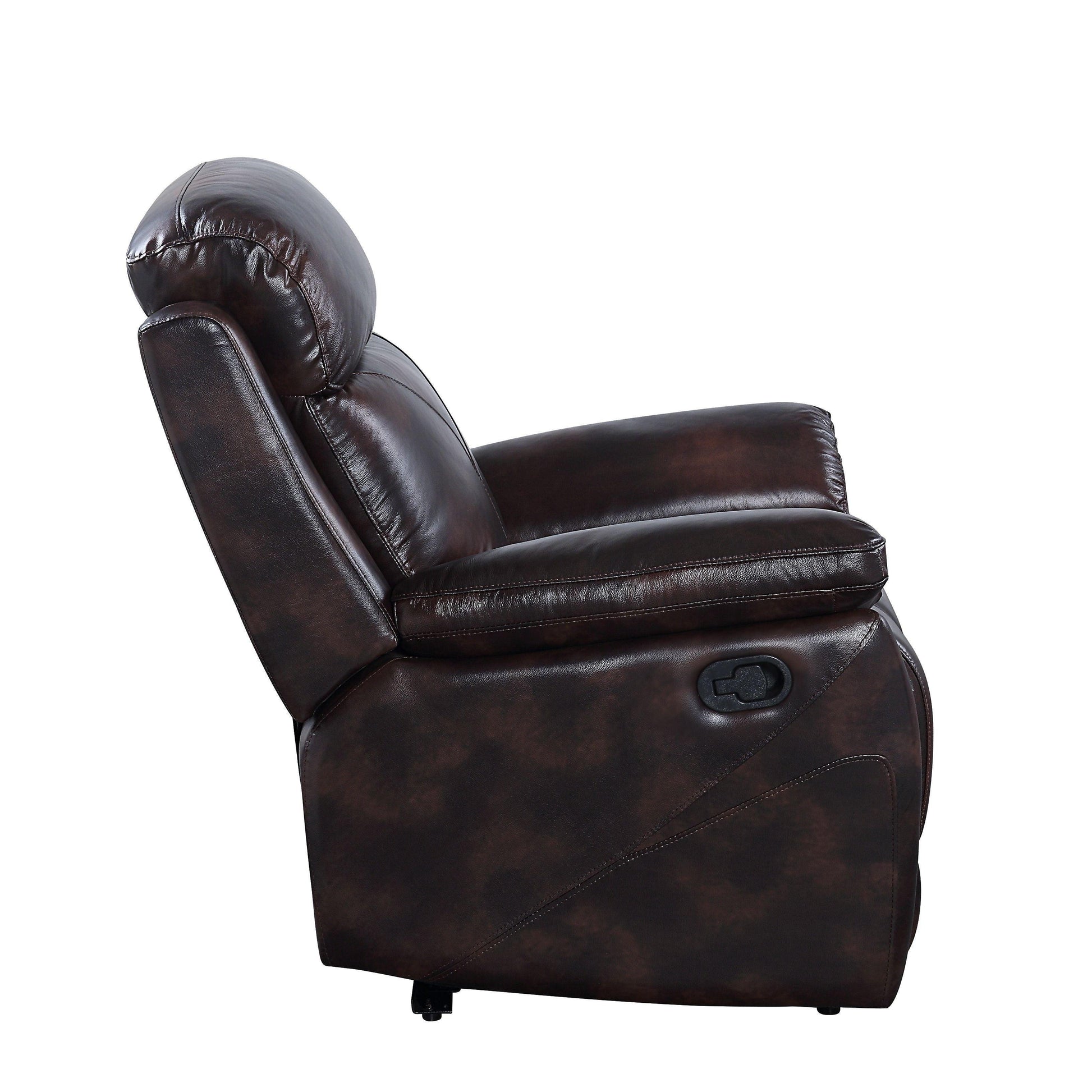 ACME Perfiel Motion Sofa, 2 Tone Dark Brown Top Grain Leather FredCo