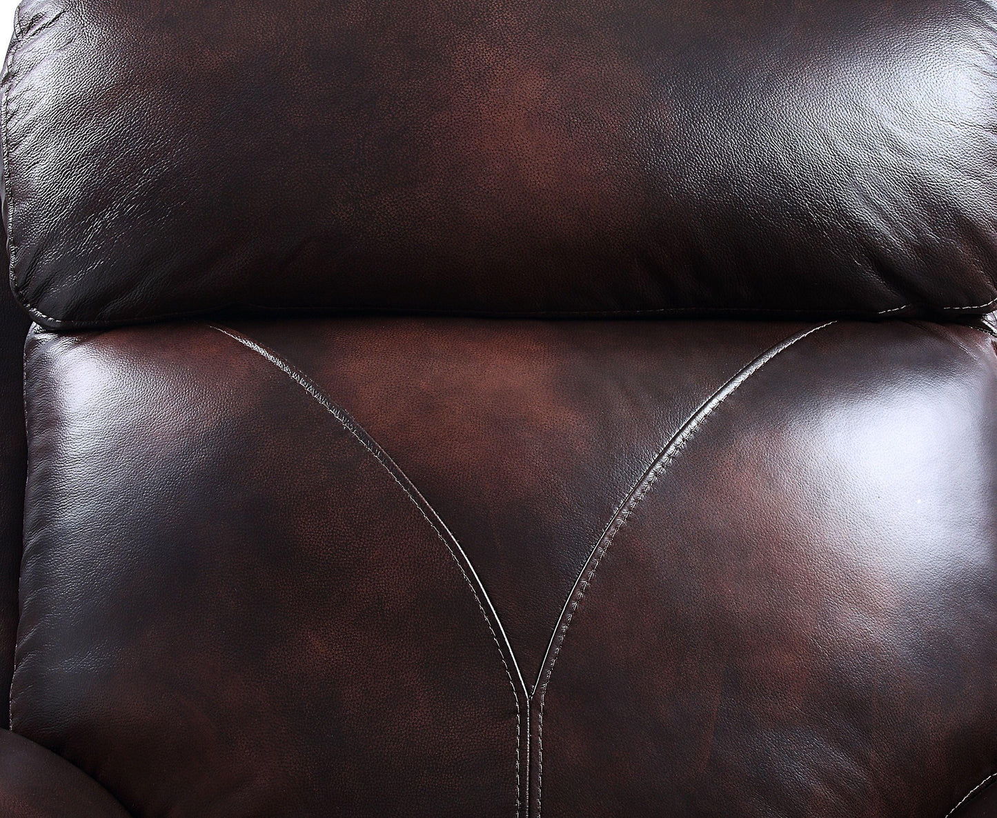 ACME Perfiel Motion Sofa, 2 Tone Dark Brown Top Grain Leather FredCo