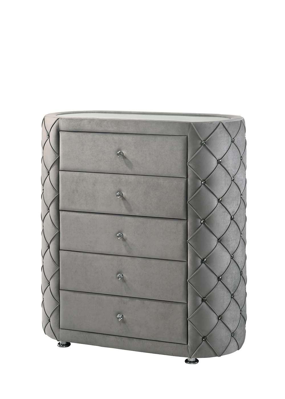 ACME Perine Chest, Gray Velvet FredCo