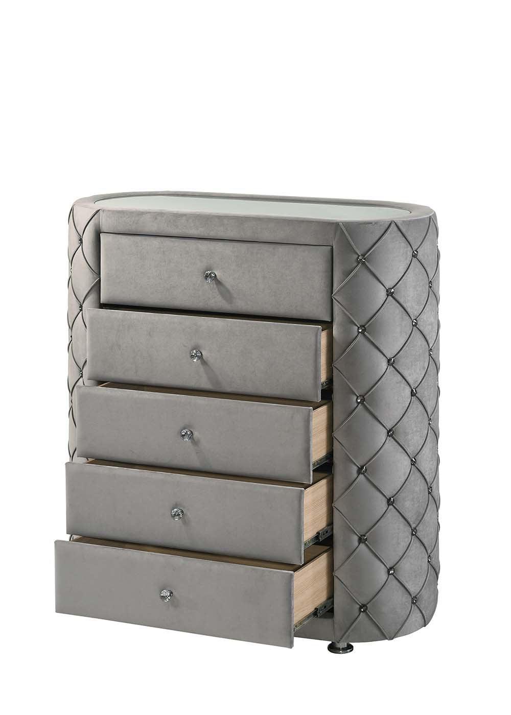 ACME Perine Chest, Gray Velvet FredCo