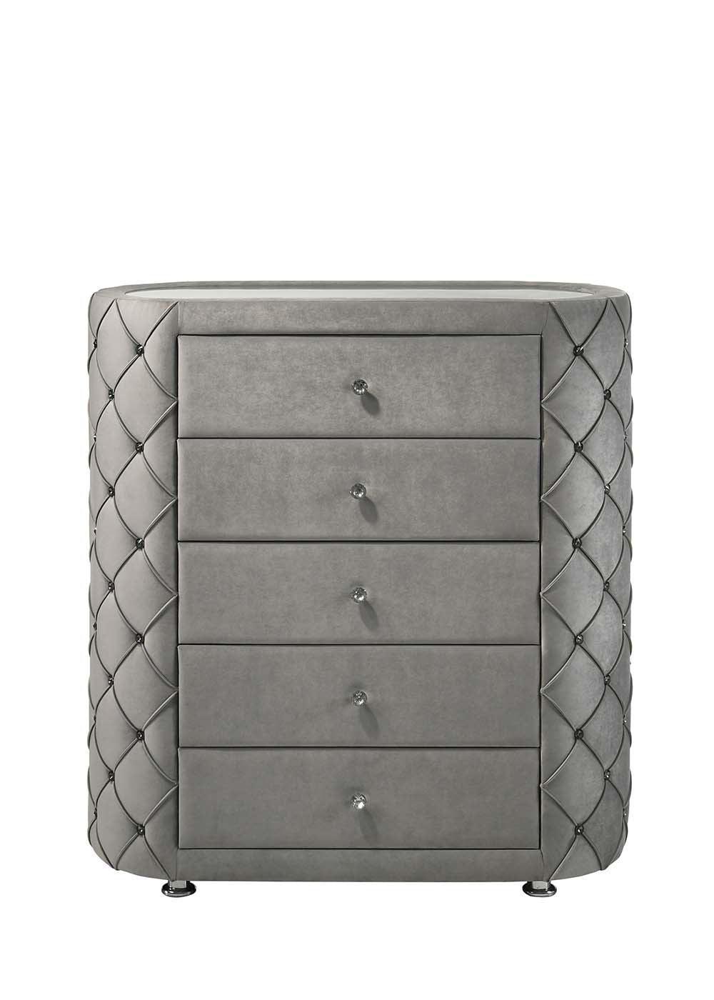 ACME Perine Chest, Gray Velvet FredCo