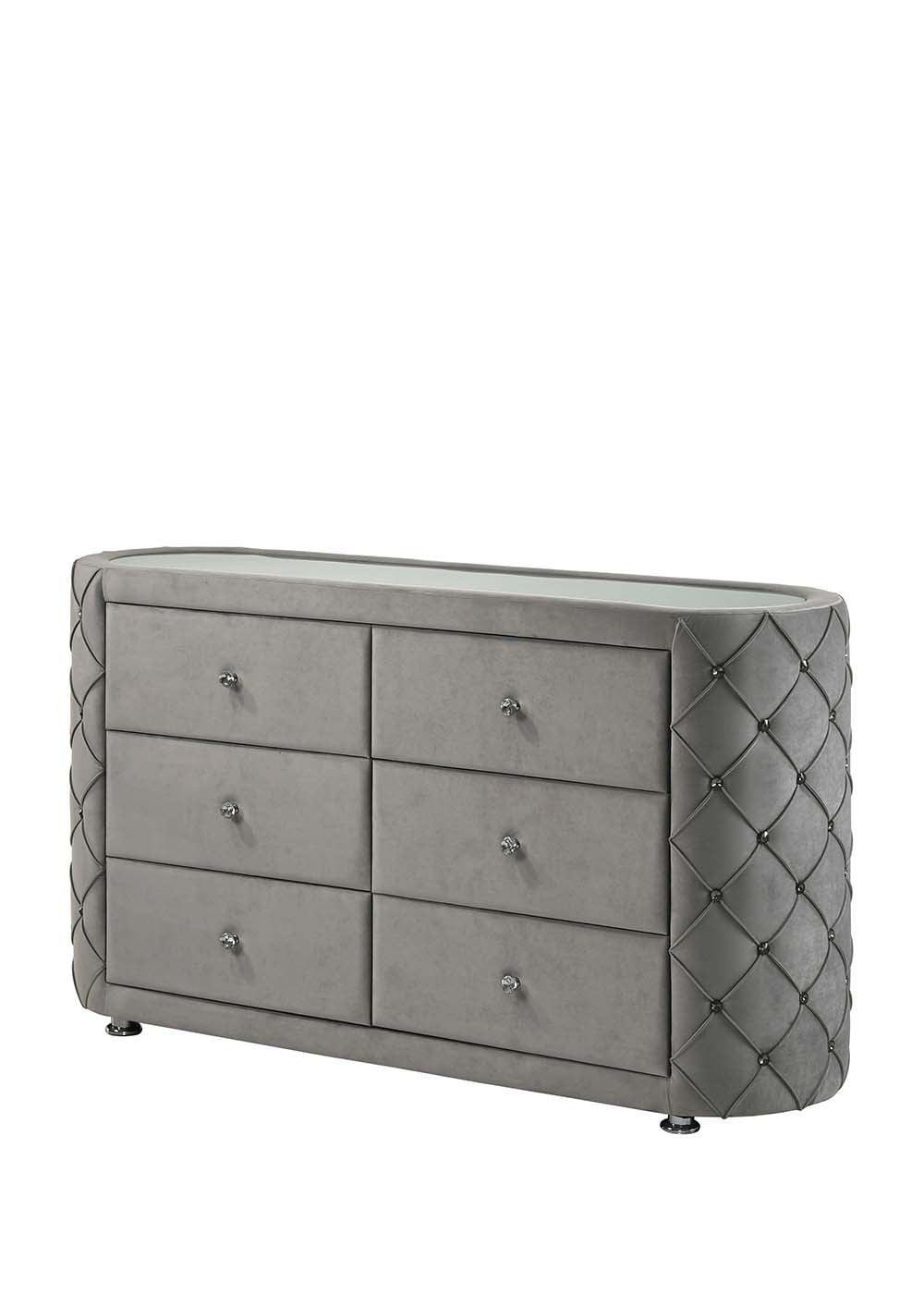 ACME Perine Dresser, Gray Velvet FredCo
