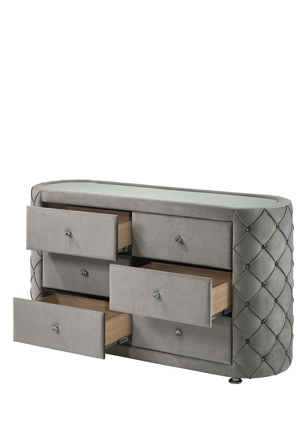 ACME Perine Dresser, Gray Velvet FredCo