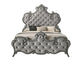 ACME Perine Eastern King Bed, Gray Velvet FredCo