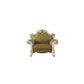 ACME Picardy Chair w/1 Pillow, Antique Pearl & Butterscotch PU FredCo