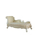 ACME Picardy Chaise w/ Pillows, Antique Pearl & Fabric FredCo